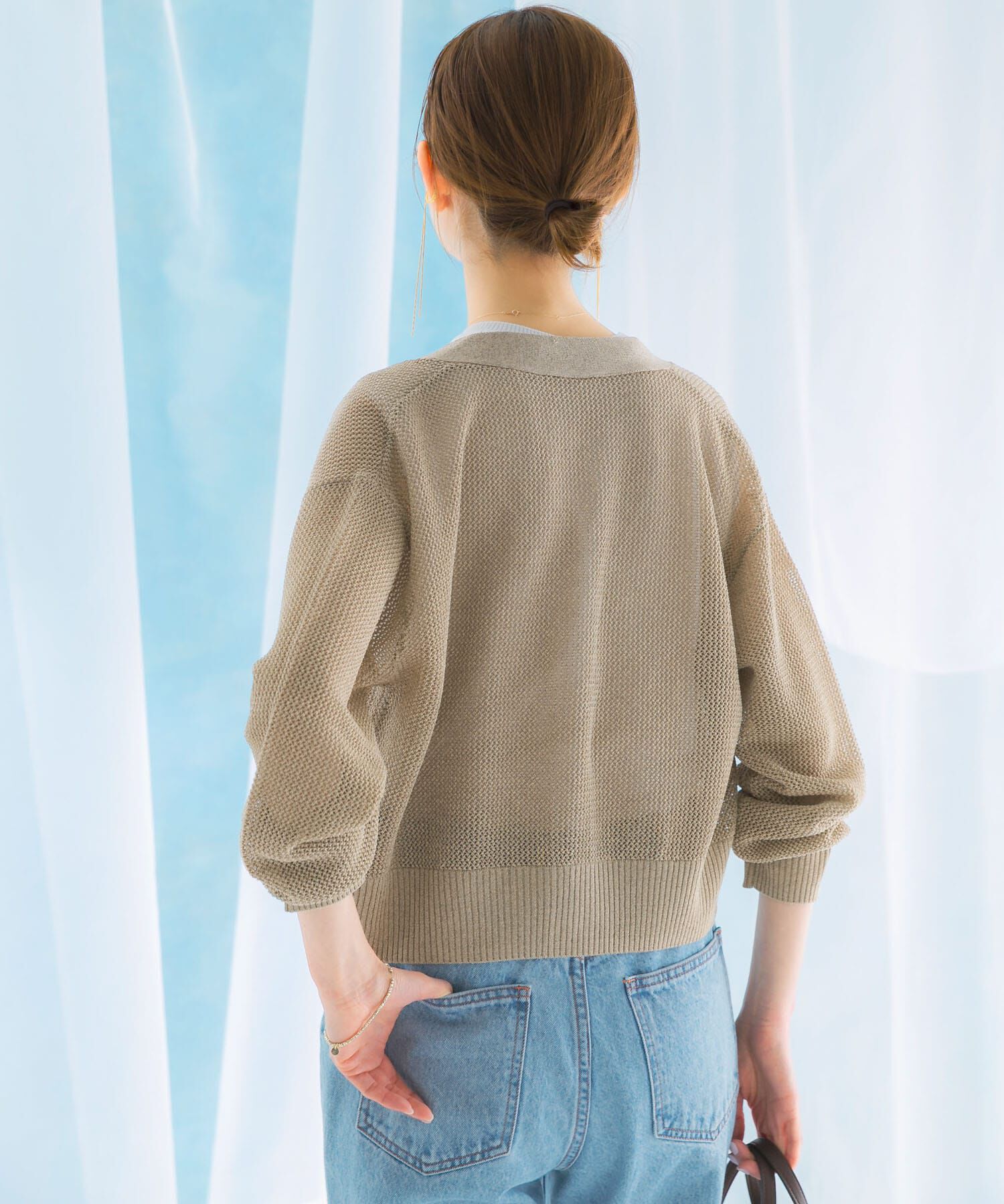 URBAN RESEARCH ROSSO「メッシュラメショートカーディガン」|カーディガン|