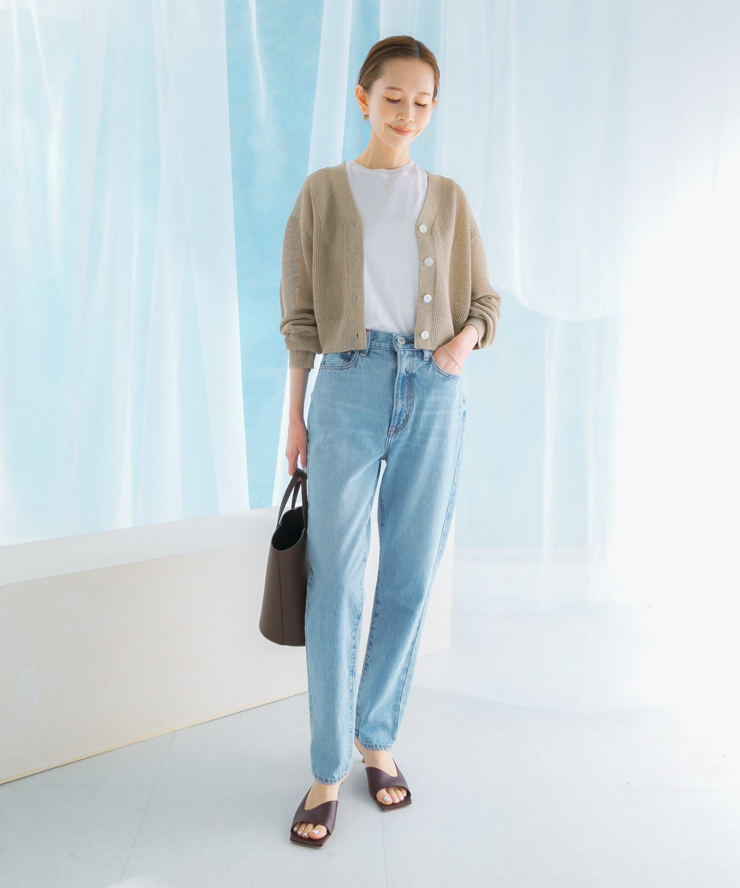 URBAN RESEARCH ROSSO「メッシュラメショートカーディガン」|カーディガン|