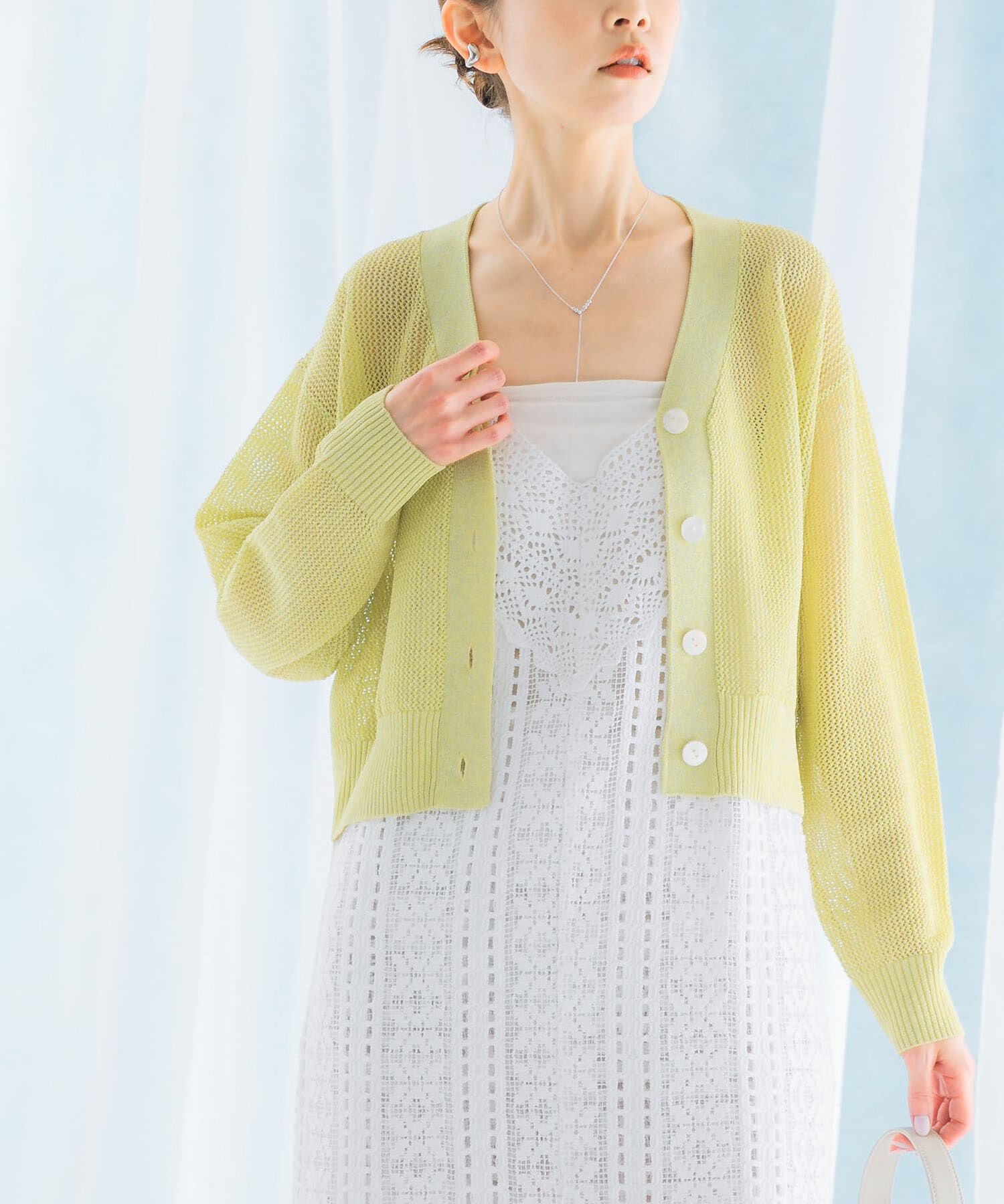 URBAN RESEARCH ROSSO「メッシュラメショートカーディガン」|カーディガン|