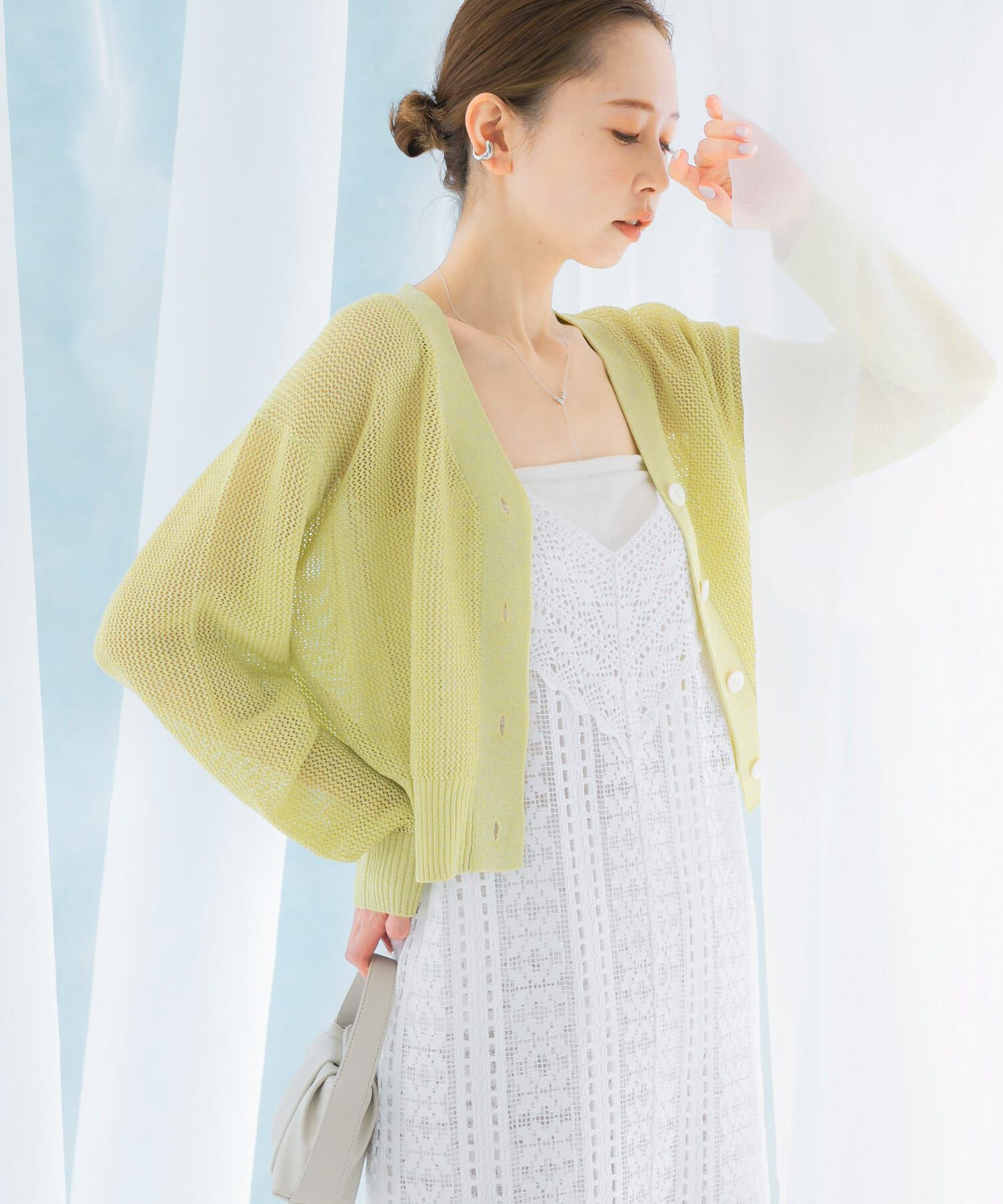 URBAN RESEARCH ROSSO「メッシュラメショートカーディガン」|カーディガン|