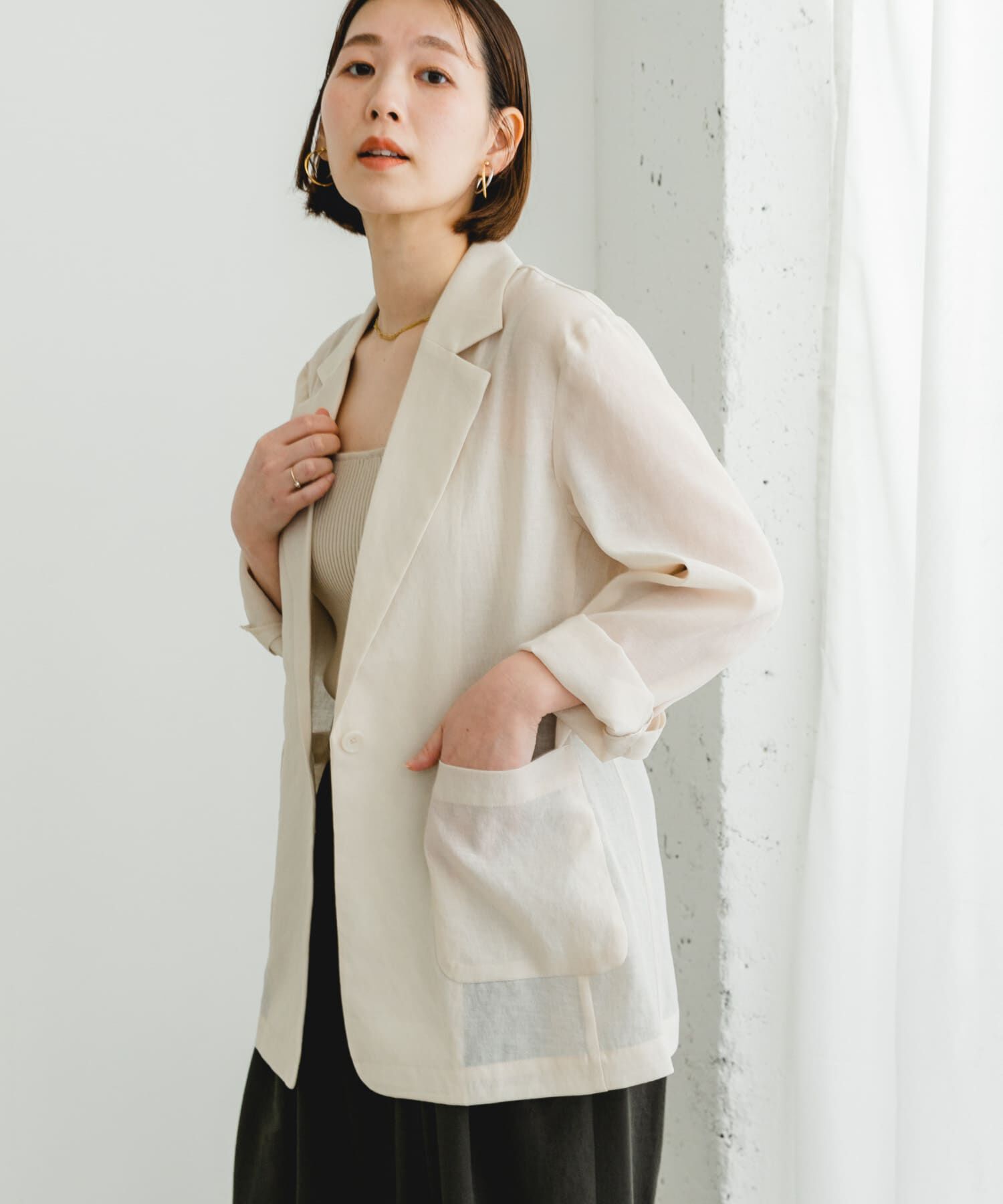 URBAN RESEARCH ROSSO「F by ROSSO　シアーシャツジャケット」|その他|