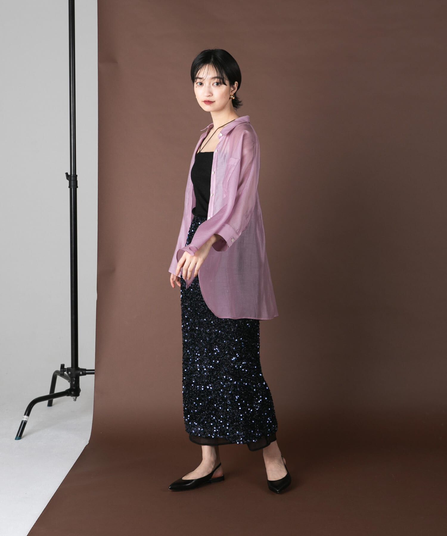 URBAN RESEARCH ROSSO「スパンコールレイヤードスカート」|スカート|