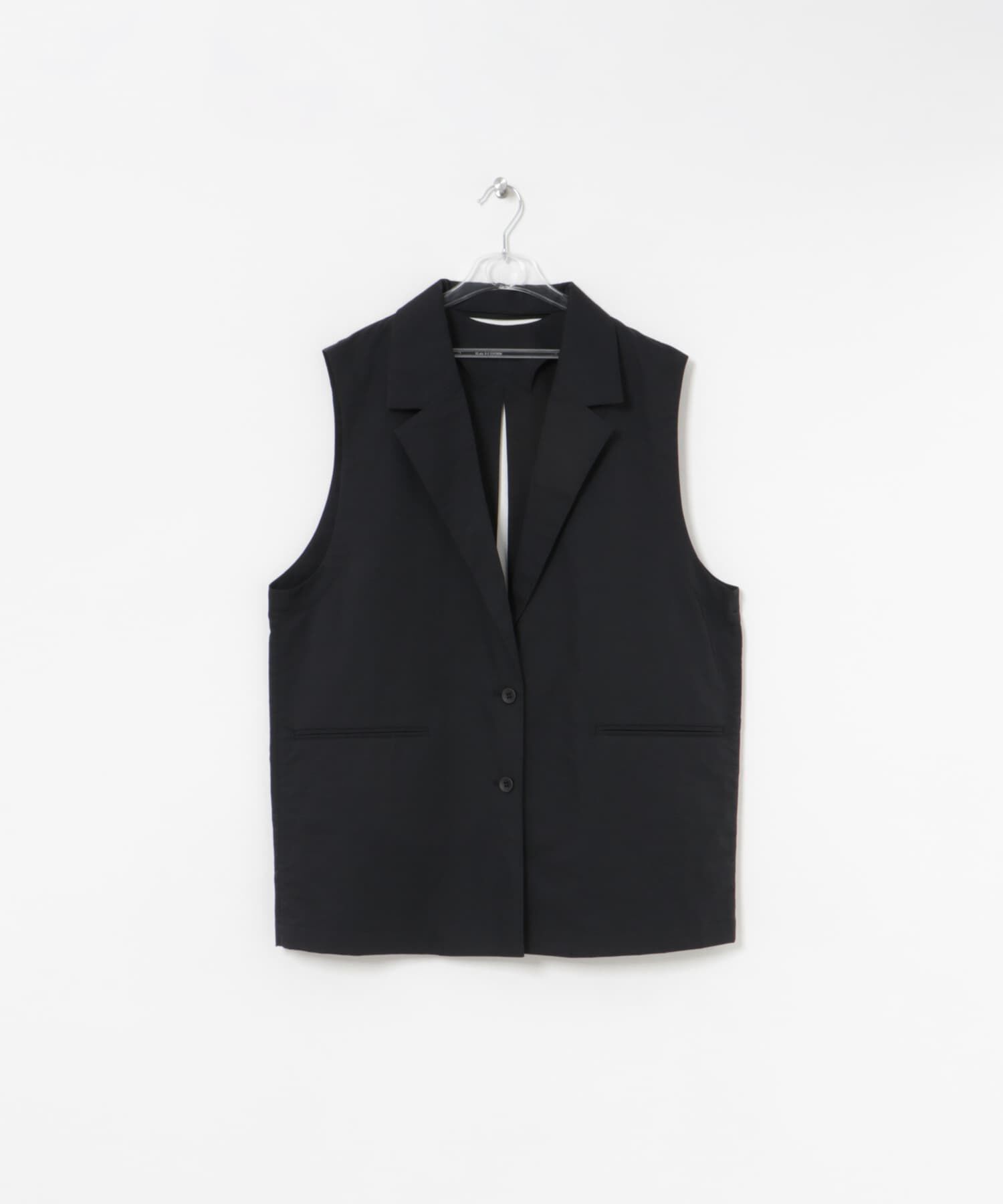 LAATO「no sleeve slit jacket」|ノーカラーコート|