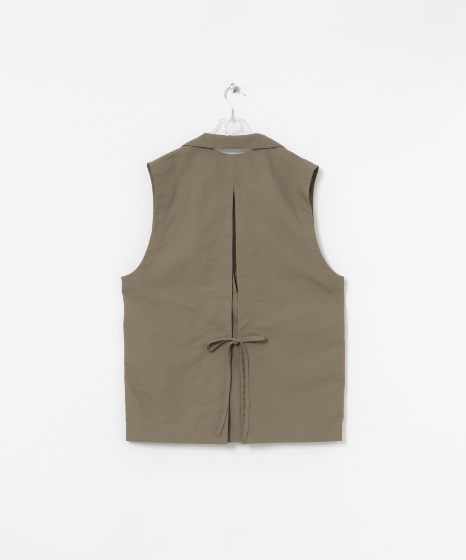 LAATO「no sleeve slit jacket」|ノーカラーコート|