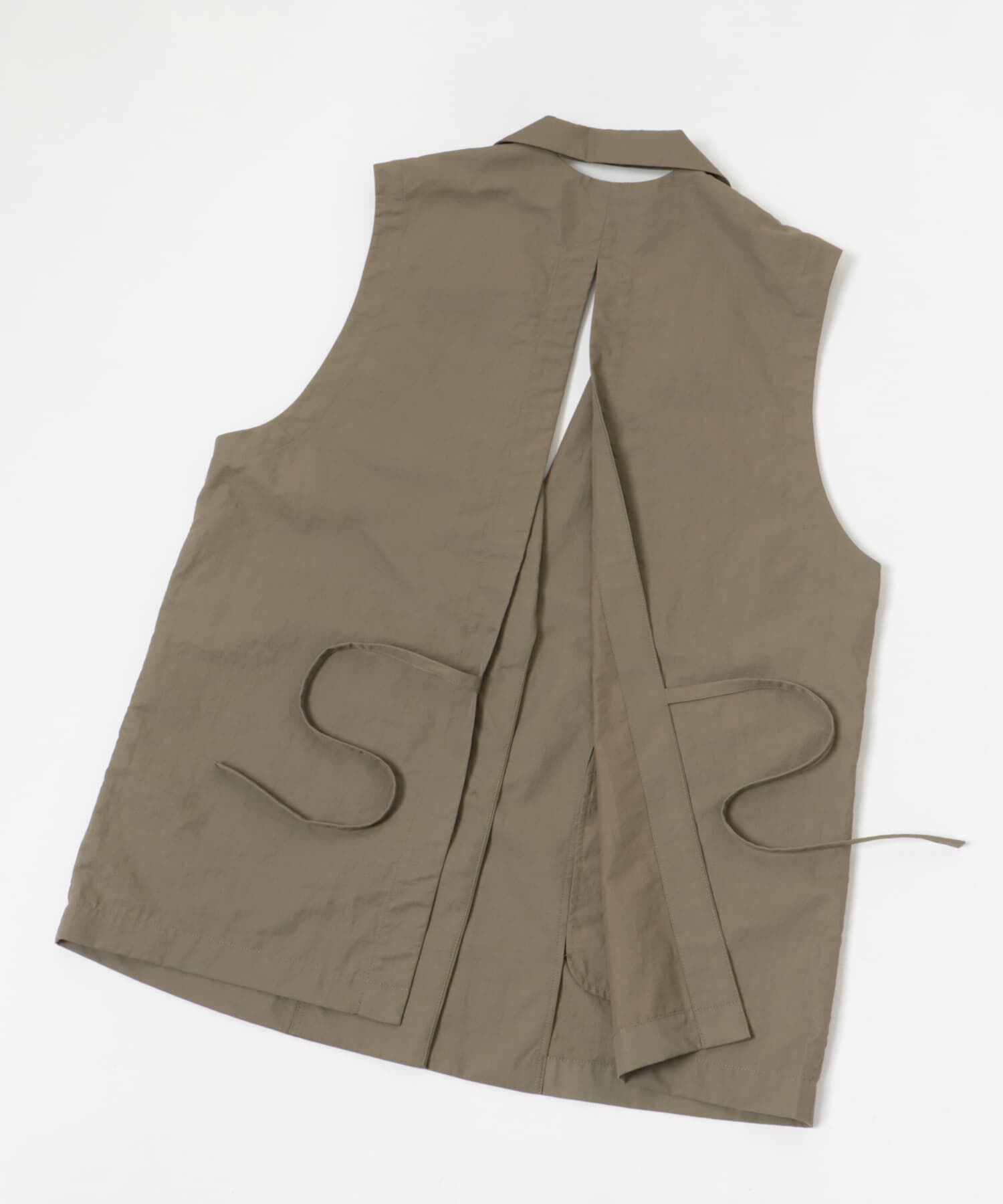 LAATO「no sleeve slit jacket」|ノーカラーコート|