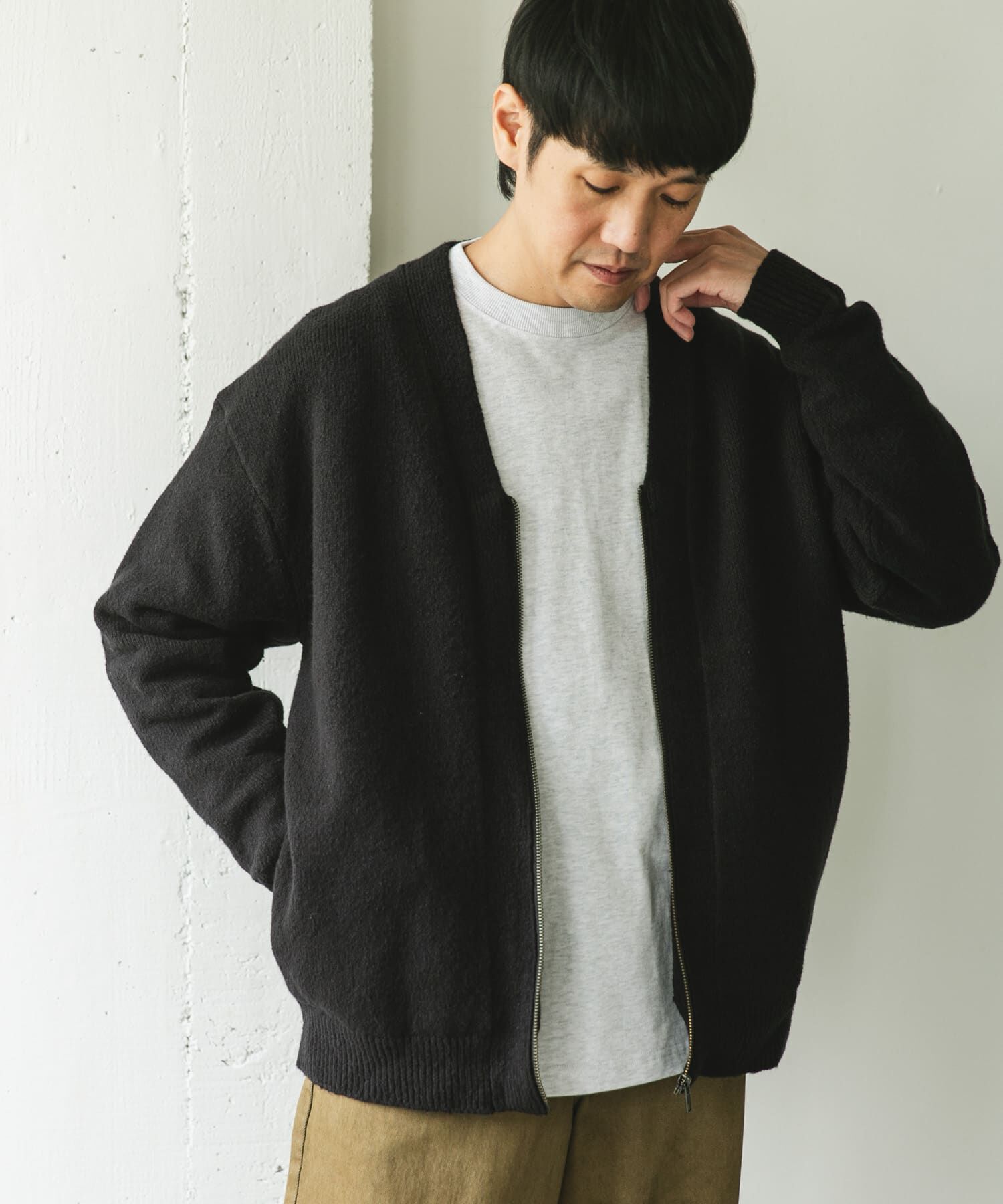URBAN RESEARCH DOORS「AIR FIT Vネックカーディガン」|カーディガン|