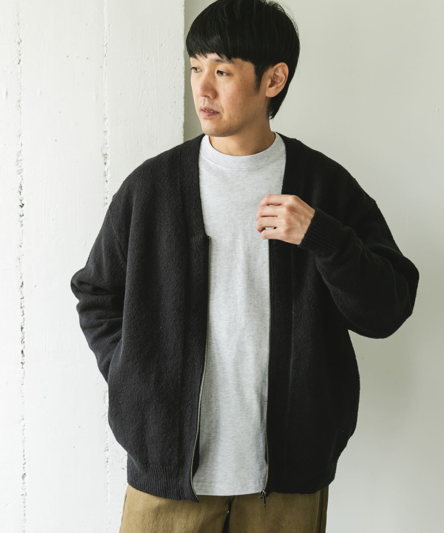 URBAN RESEARCH DOORS「AIR FIT Vネックカーディガン」|カーディガン|
