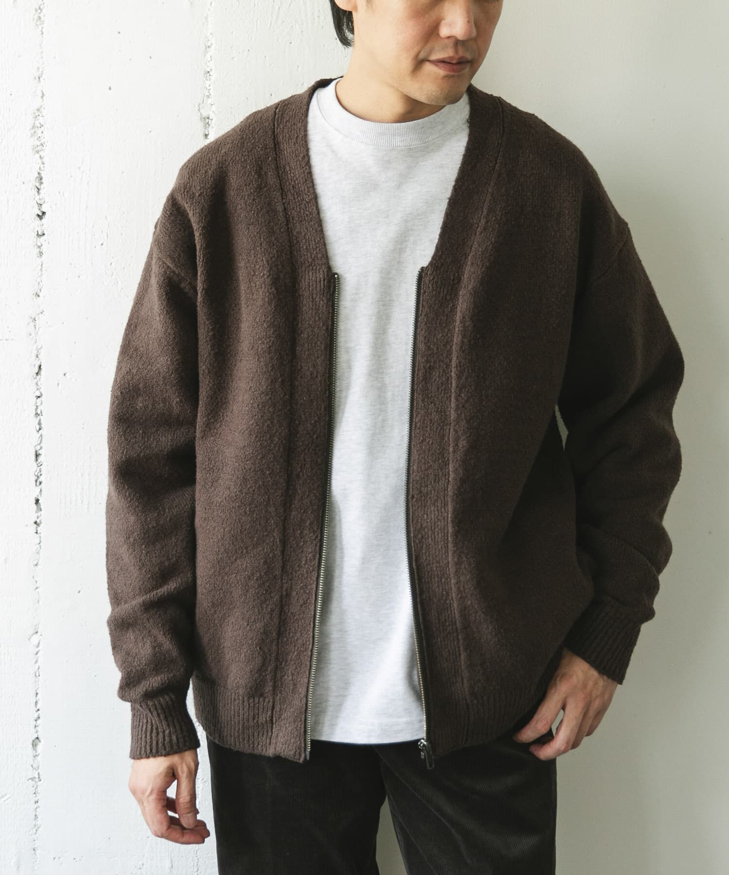 URBAN RESEARCH DOORS「AIR FIT Vネックカーディガン」|カーディガン|