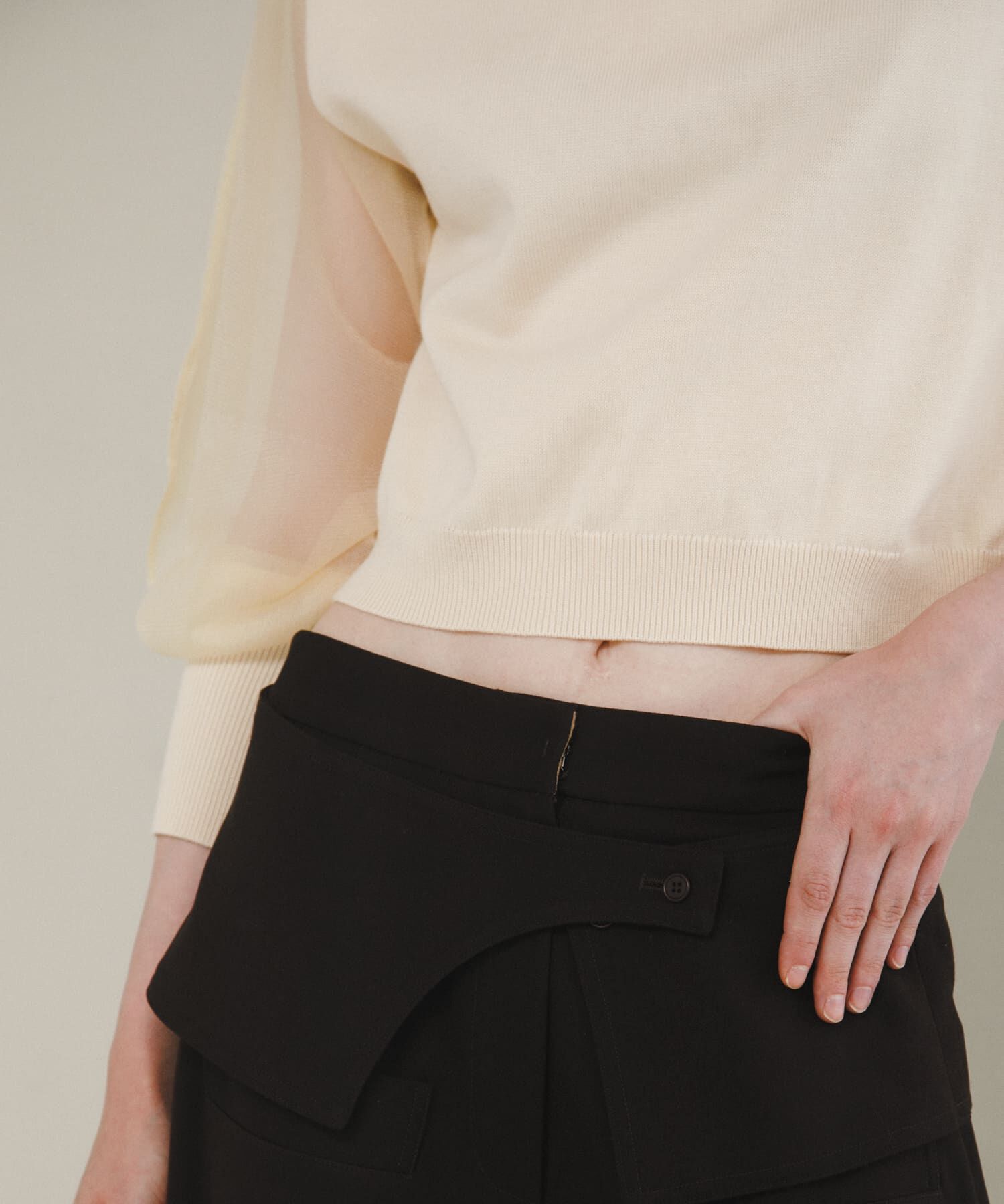 LAATO「sheer sleeve knit」|ニット・セーター|