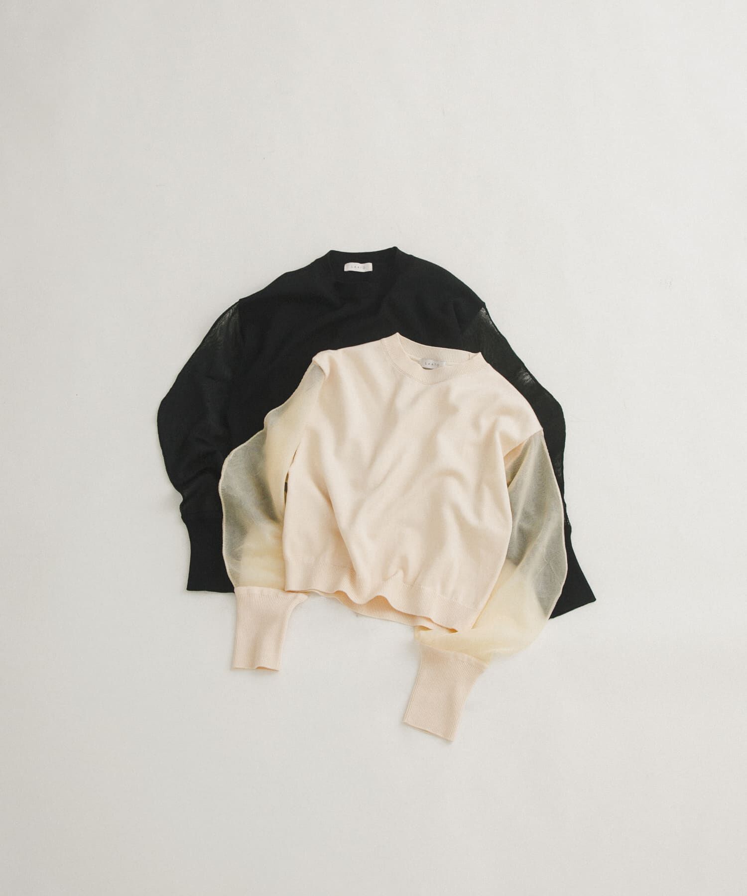 LAATO「sheer sleeve knit」|ニット・セーター|