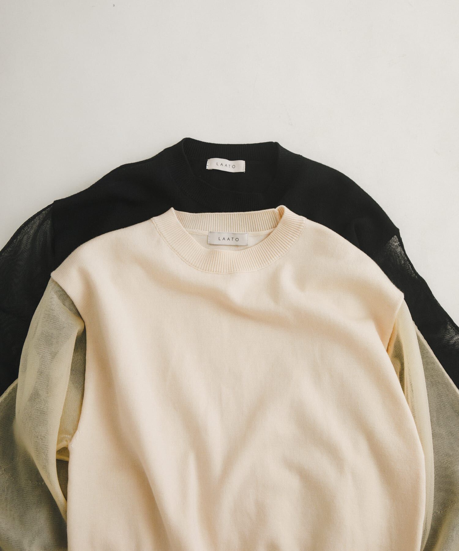 LAATO「sheer sleeve knit」|ニット・セーター|