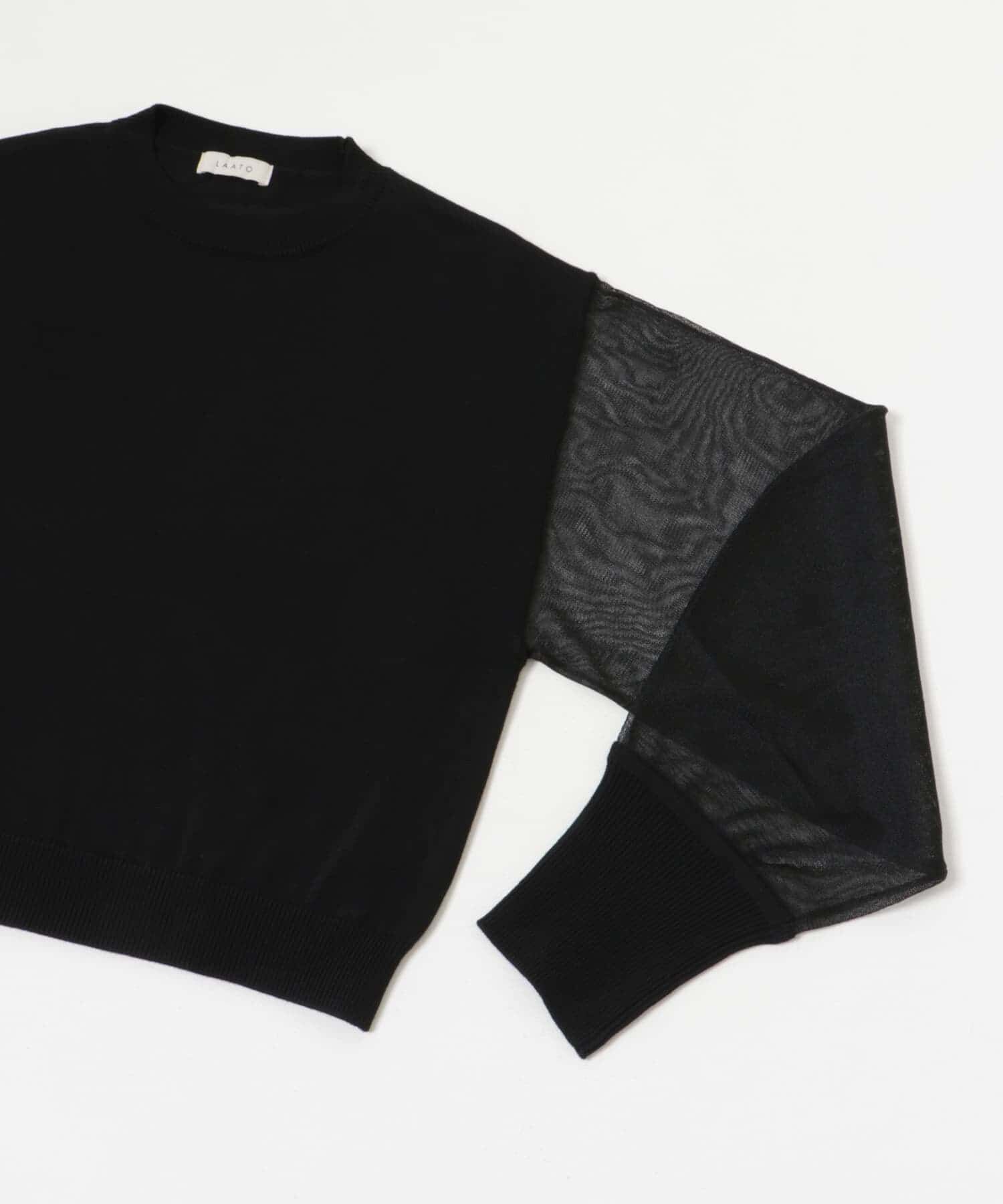 LAATO「sheer sleeve knit」|ニット・セーター|