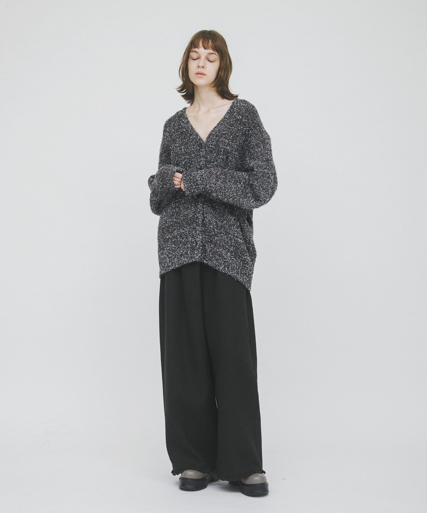 LAATO「mix loose cardigan」|カーディガン|