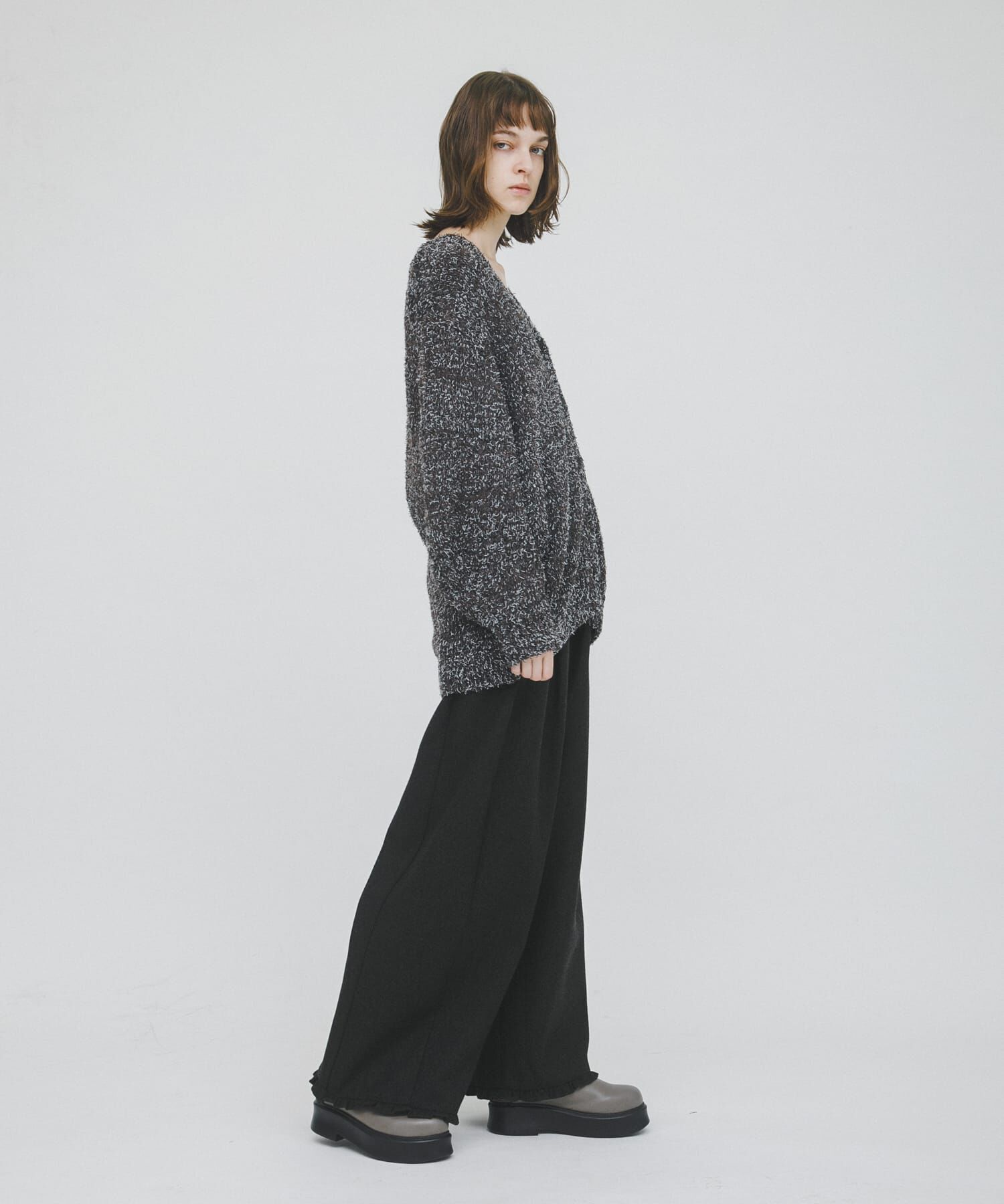 LAATO「mix loose cardigan」|カーディガン|