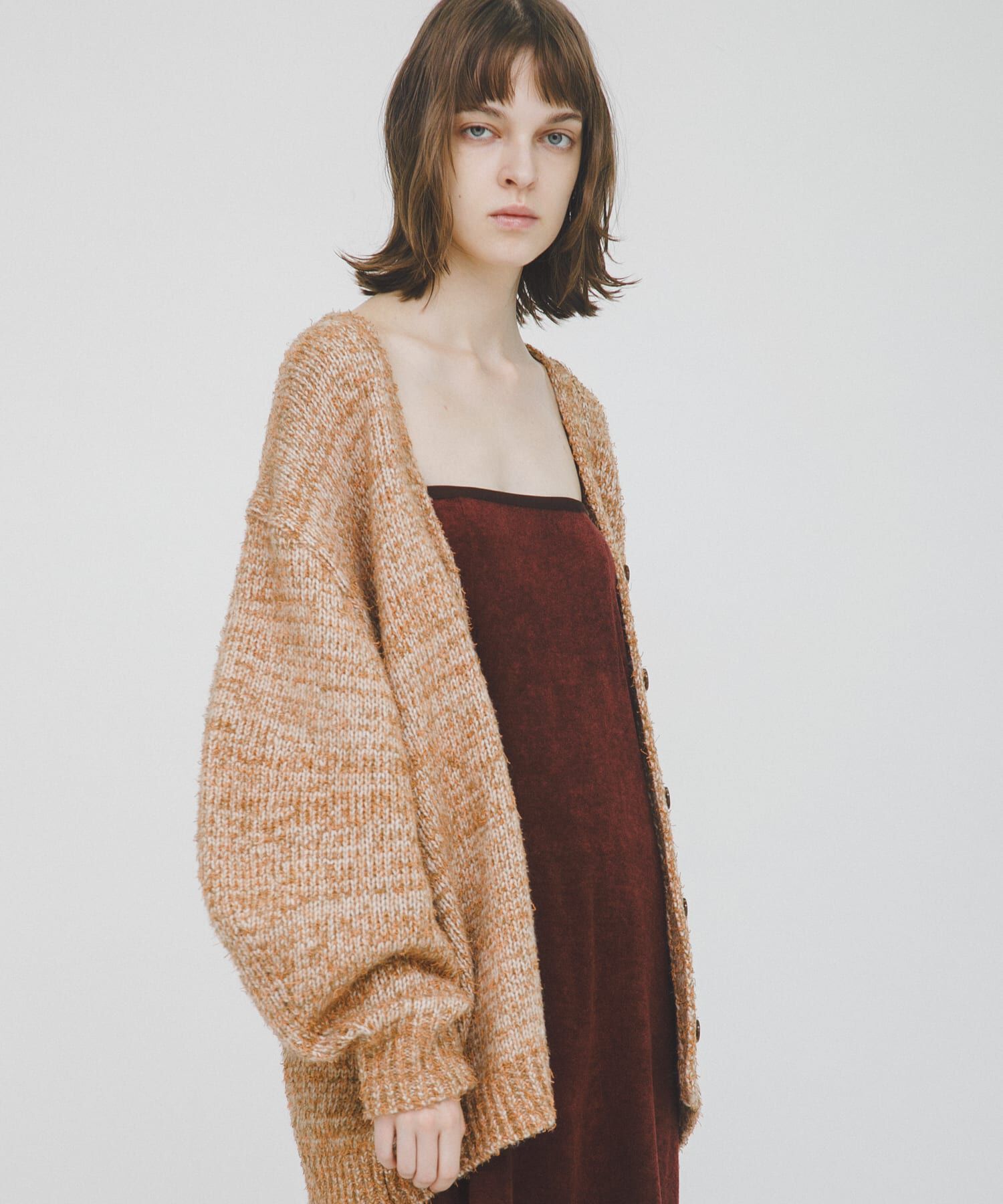 LAATO「mix loose cardigan」|カーディガン|