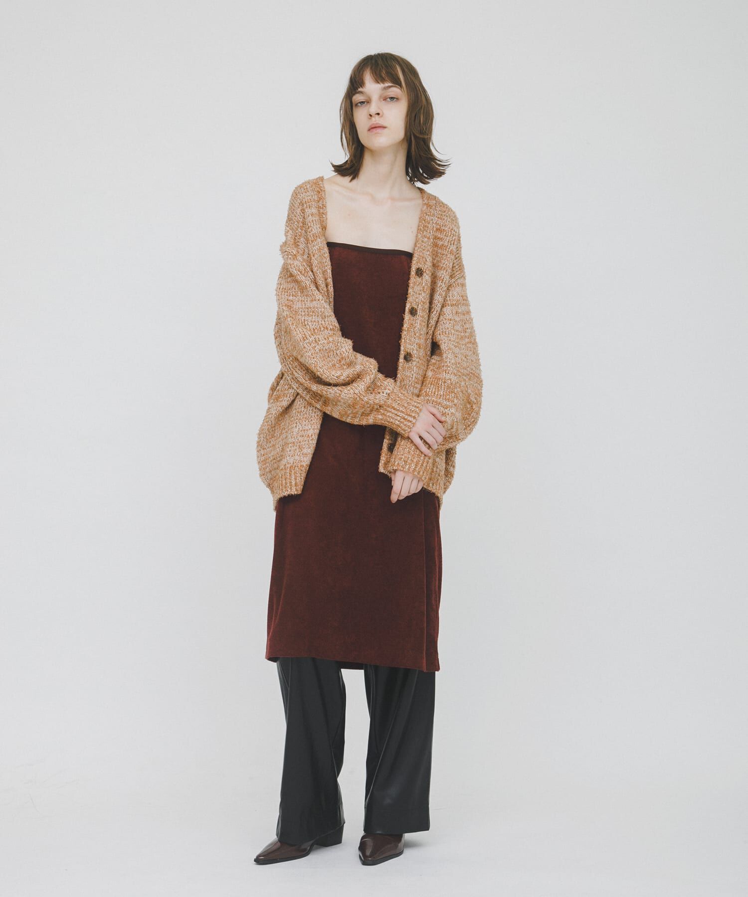 LAATO「mix loose cardigan」|カーディガン|