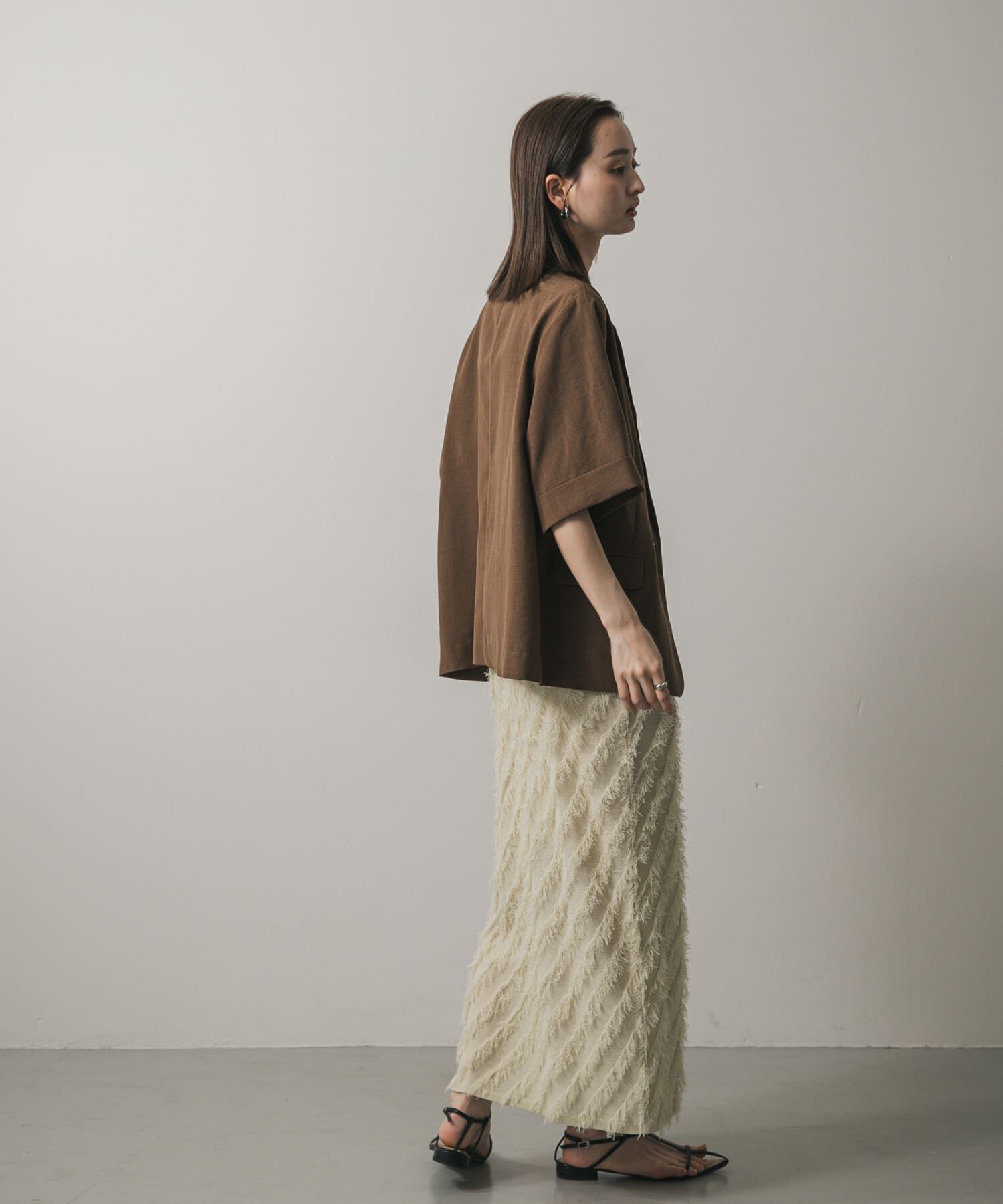 SENSE OF PLACE by URBAN RESEARCH「フリンジニットスカート」|スカート|