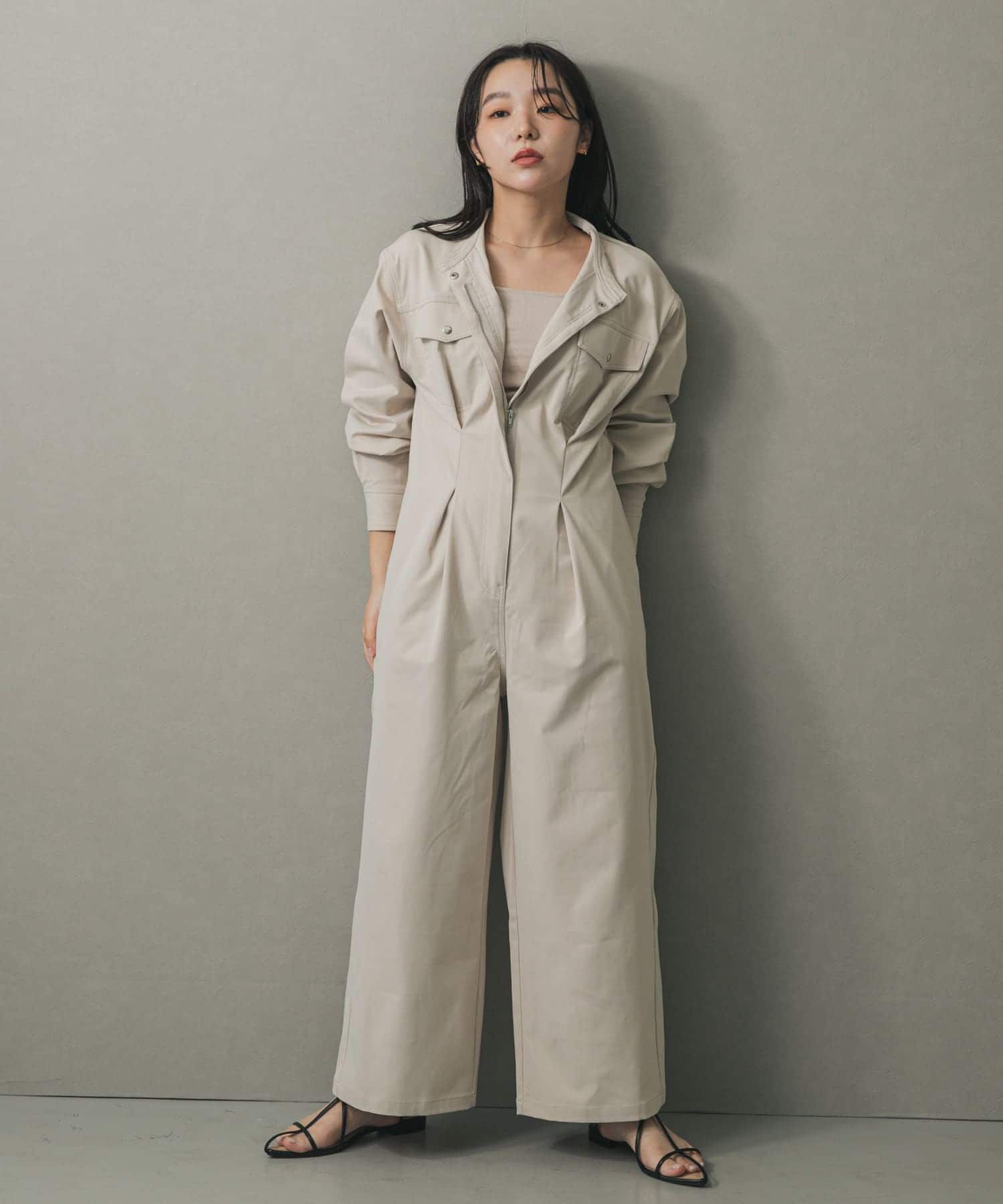 SENSE OF PLACE by URBAN RESEARCH「ノーカラーウエストタックジャンプスーツ」|ワンピース|