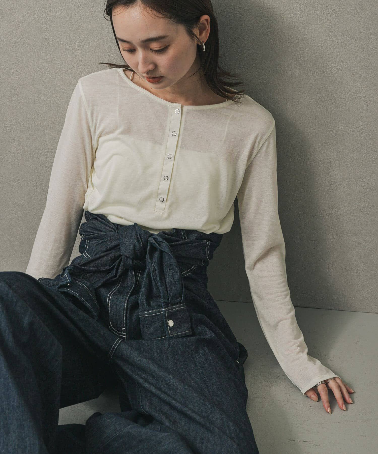 SENSE OF PLACE by URBAN RESEARCH「ノーカラーウエストタックジャンプスーツ」|ワンピース|