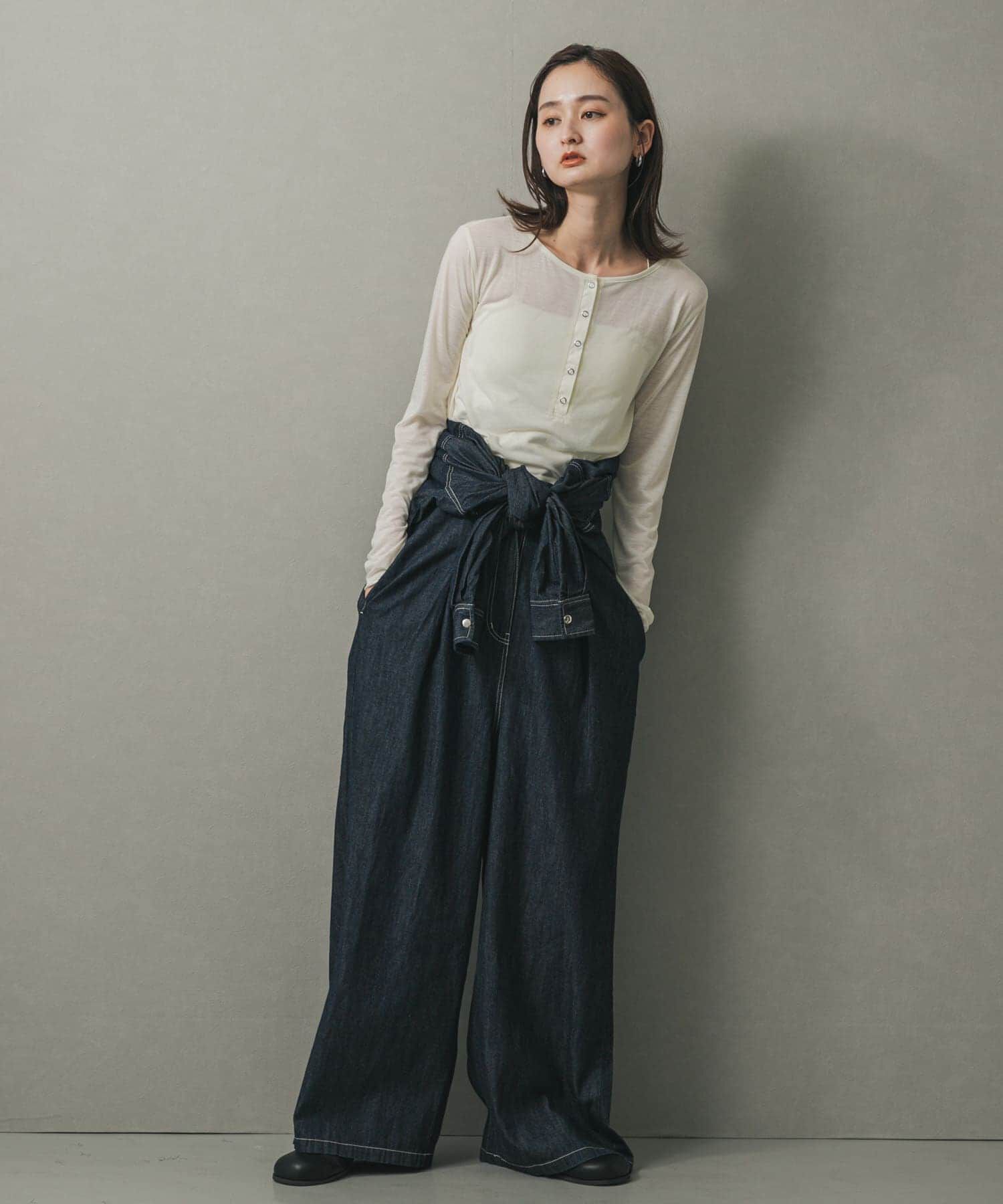 SENSE OF PLACE by URBAN RESEARCH「ノーカラーウエストタックジャンプスーツ」|ワンピース|