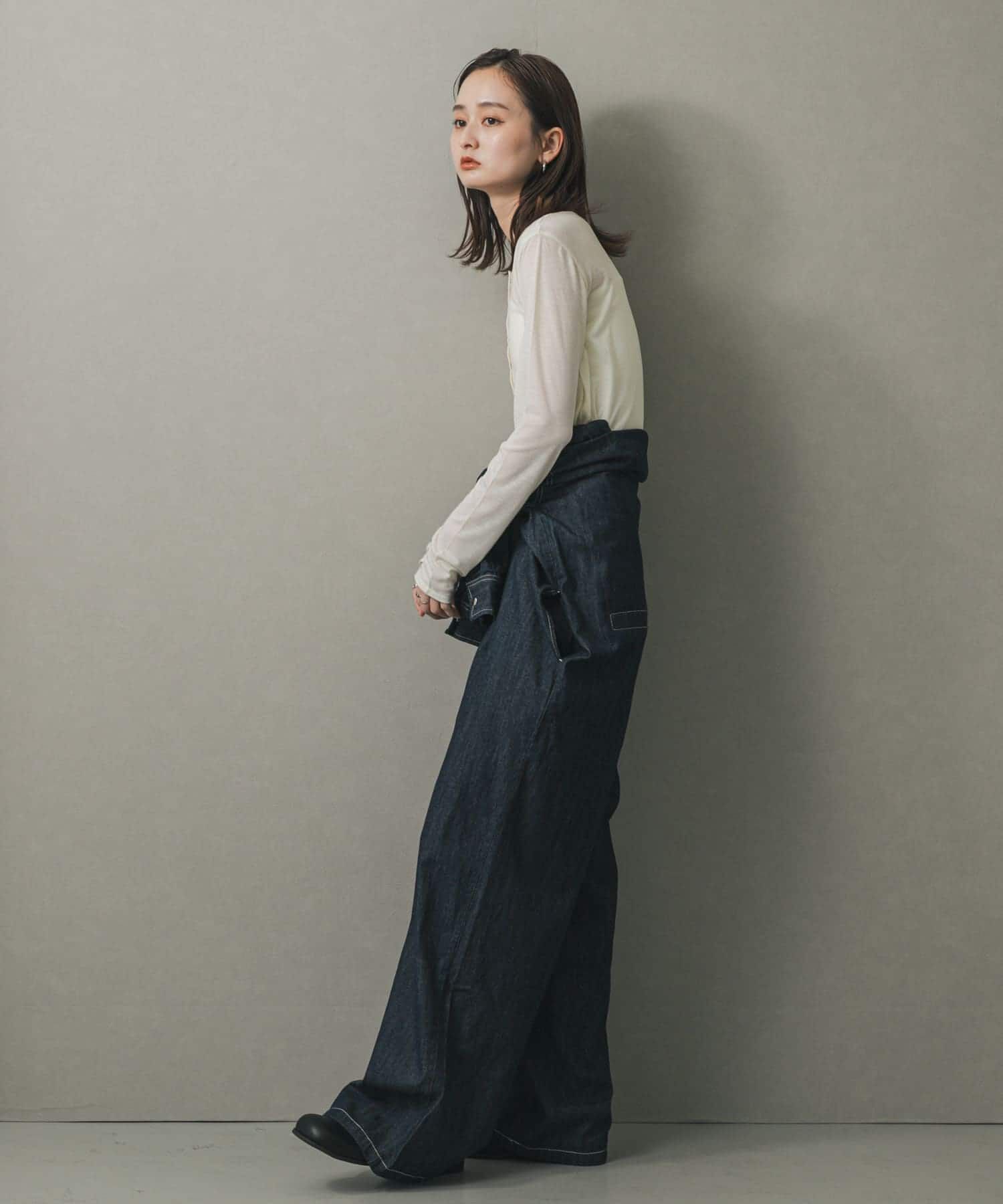 SENSE OF PLACE by URBAN RESEARCH「ノーカラーウエストタックジャンプスーツ」|ワンピース|