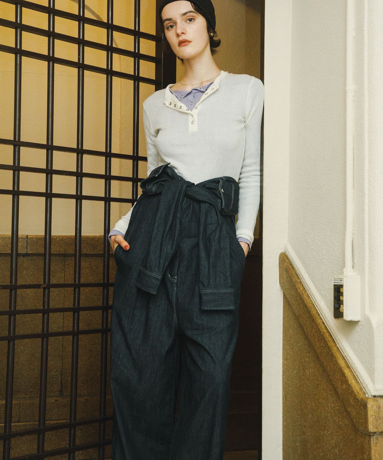 SENSE OF PLACE by URBAN RESEARCH「ノーカラーウエストタックジャンプスーツ」|ワンピース|