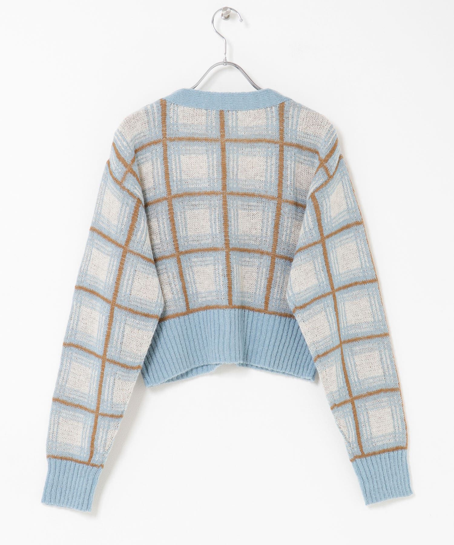 SENSE OF PLACE by URBAN RESEARCH「モヘアチェッククロップドカーディガン」|カーディガン|