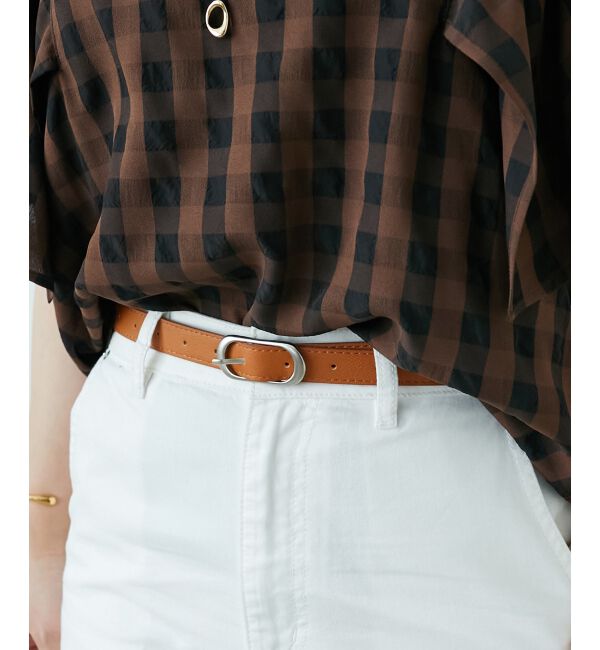  「《WEB限定アイテム》オーバルバックルベルト」|ベルト|