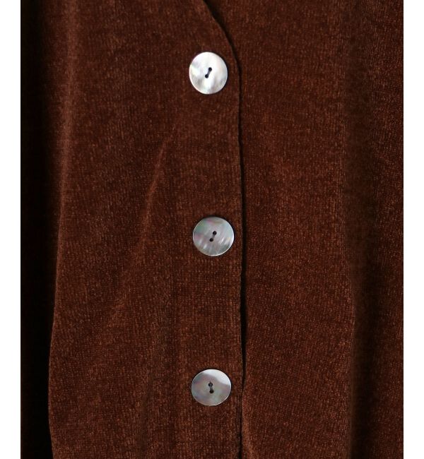  「モールヤーンVネックカーディガン」|カーディガン|