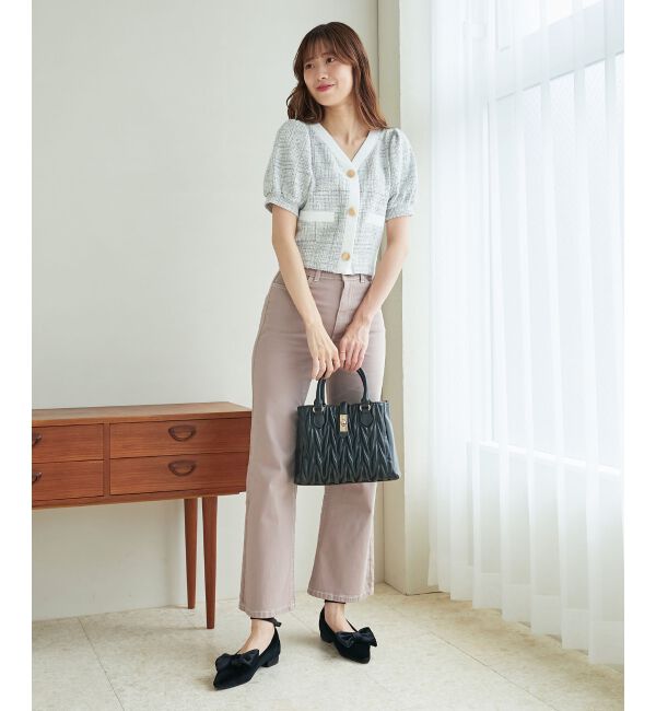 MAJESTICLEGON「カットツイードカーディガン」|カーディガン|