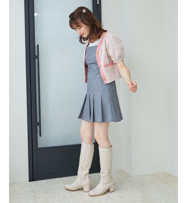 MAJESTICLEGON「カットツイードカーディガン」|カーディガン|