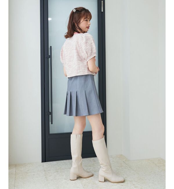 MAJESTICLEGON「カットツイードカーディガン」|カーディガン|