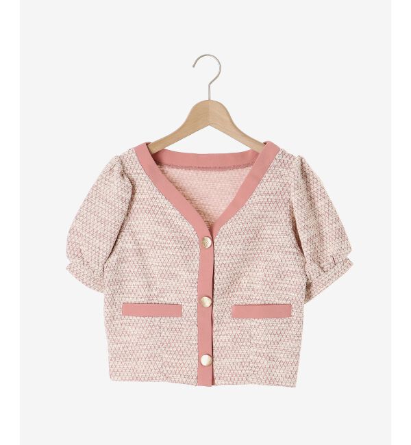 MAJESTICLEGON「カットツイードカーディガン」|カーディガン|