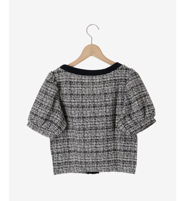 MAJESTICLEGON「カットツイードカーディガン」|カーディガン|