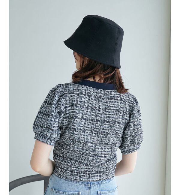 MAJESTICLEGON「カットツイードカーディガン」|カーディガン|