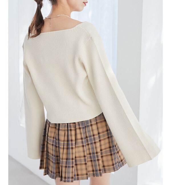 MAJESTICLEGON「リボンエンブロイダリーカーディガン」|カーディガン|