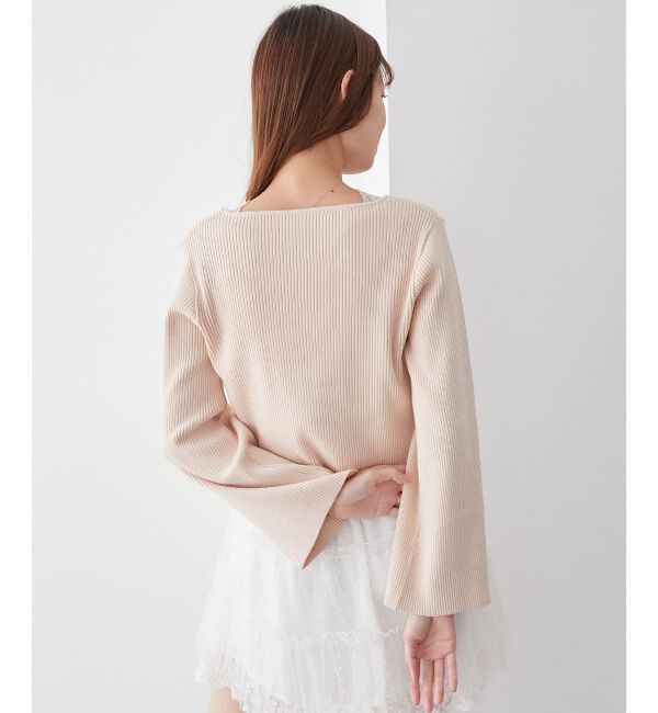 MAJESTICLEGON「リボンエンブロイダリーカーディガン」|カーディガン|