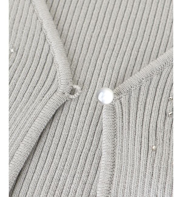 MAJESTICLEGON「リボンエンブロイダリーカーディガン」|カーディガン|