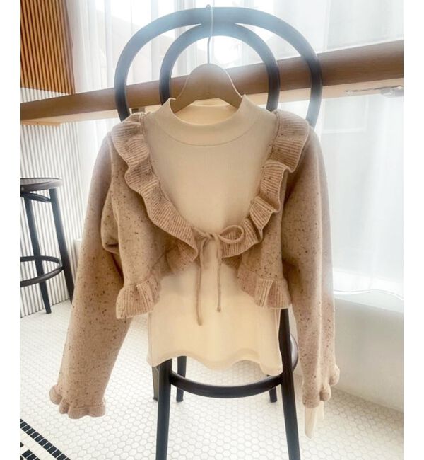 MAJESTICLEGON「ネップキャミセットフリルカーディガン」|カーディガン|