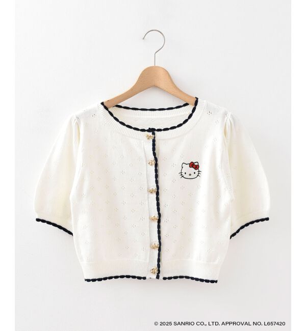  「ハローキティ リボンニットカーデ」|カーディガン|
