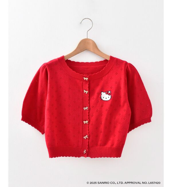  「ハローキティ リボンニットカーデ」|カーディガン|