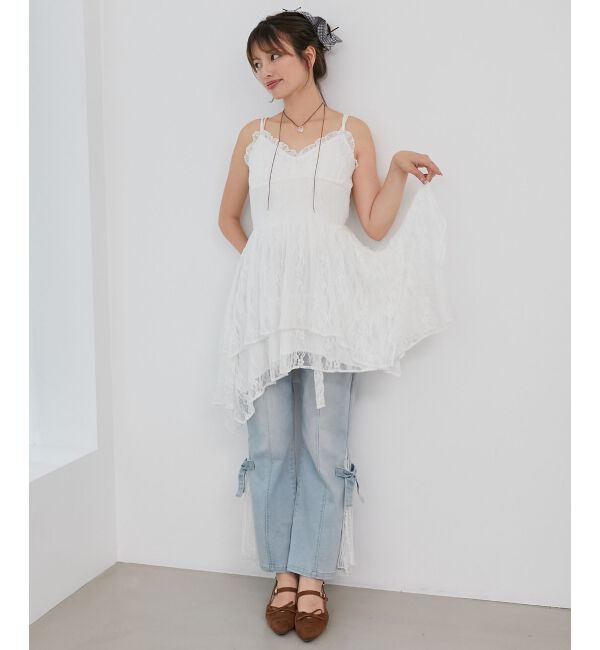  「イレヘムティアードミニキャミワンピ」|ワンピース|