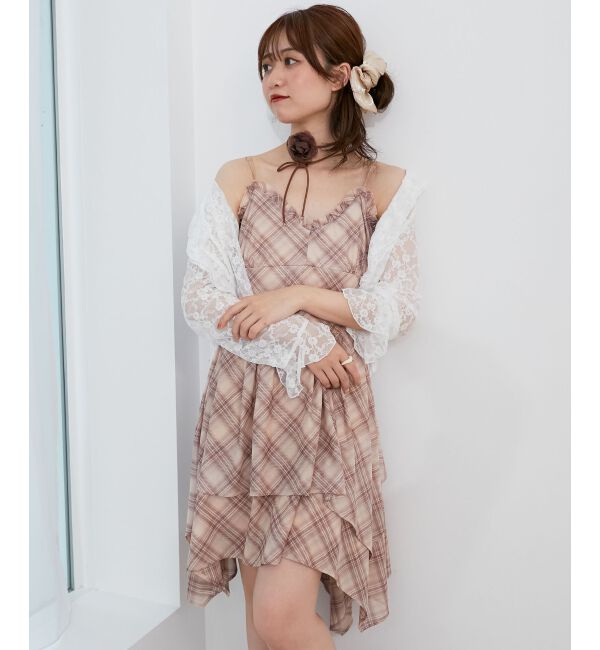  「イレヘムティアードミニキャミワンピ」|ワンピース|