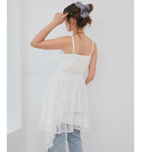  「イレヘムティアードミニキャミワンピ」|ワンピース|