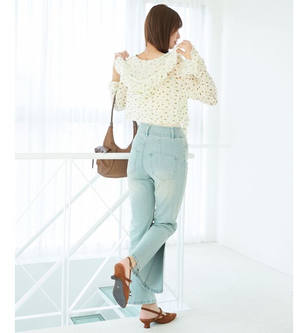  「フード付きフリルカーデ」|カーディガン|