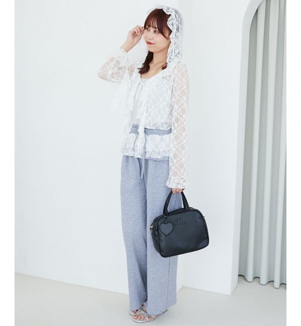  「フード付きフリルカーデ」|カーディガン|