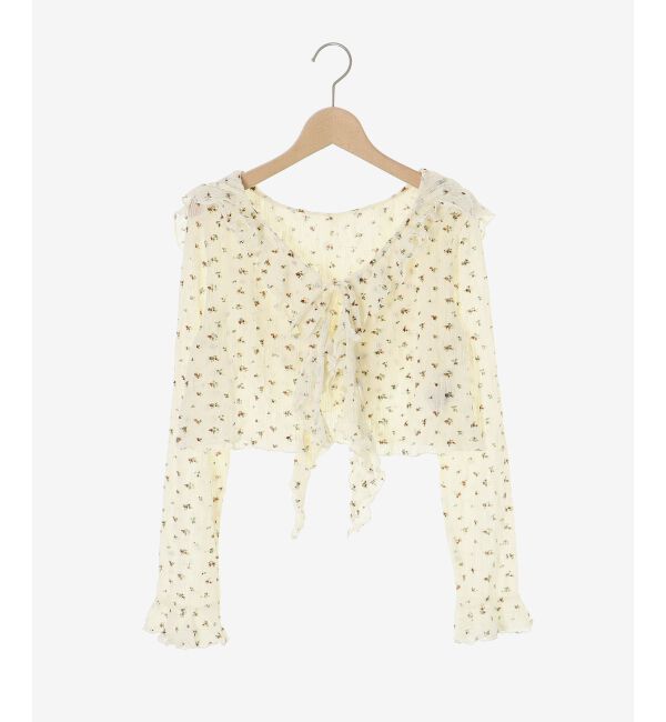  「フード付きフリルカーデ」|カーディガン|