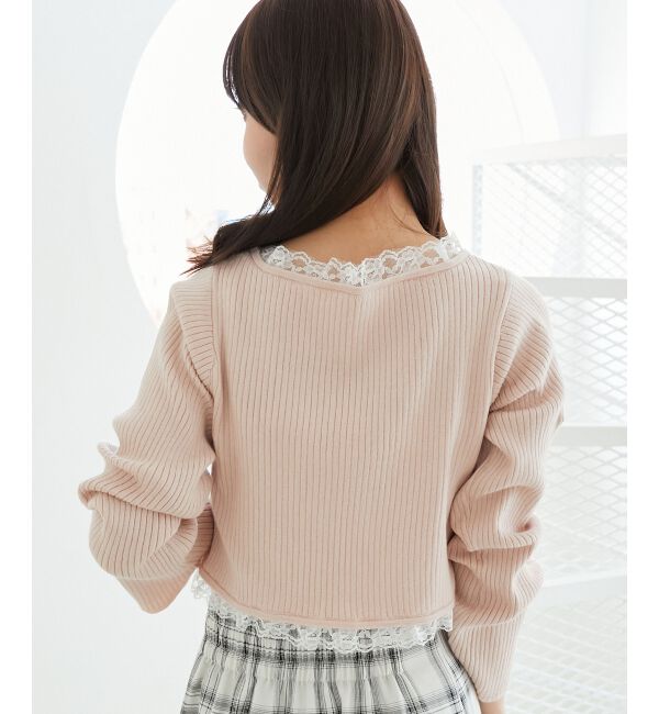  「レースフリルカーディガン」|カーディガン|