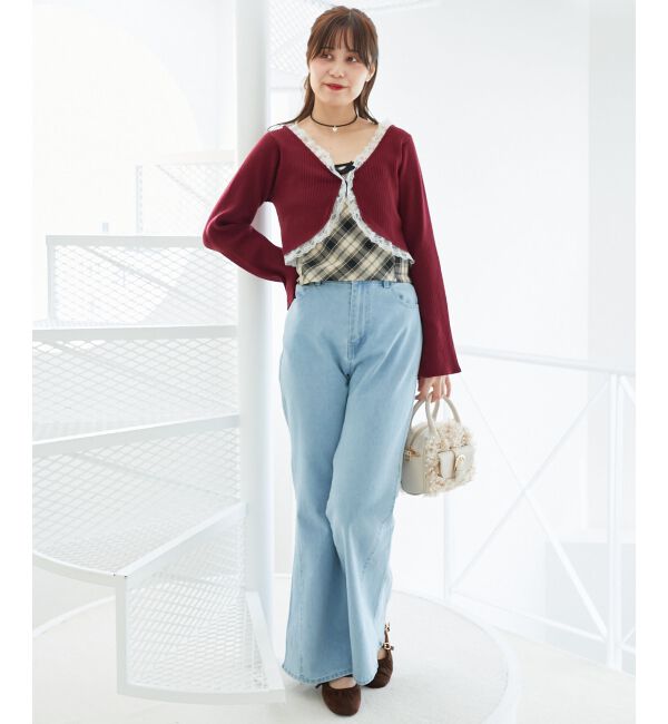  「レースフリルカーディガン」|カーディガン|