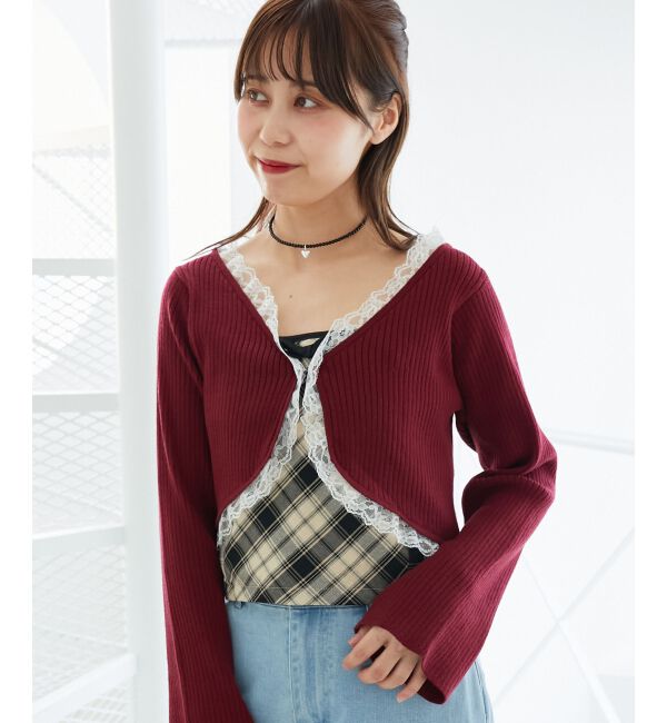  「レースフリルカーディガン」|カーディガン|